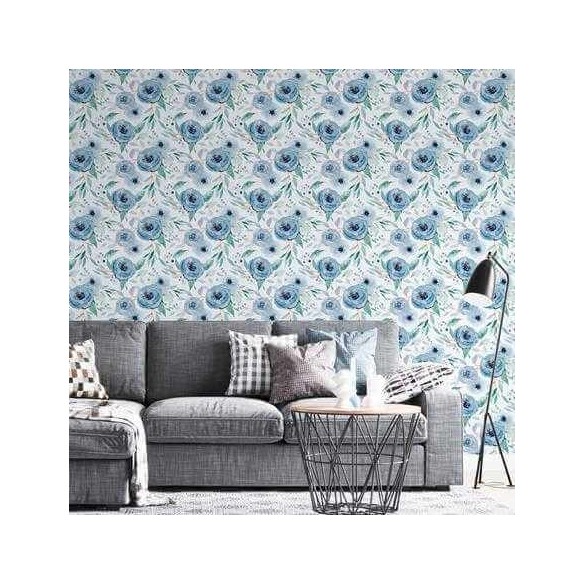 Papel de Parede Adesivo Flores Rosas N759