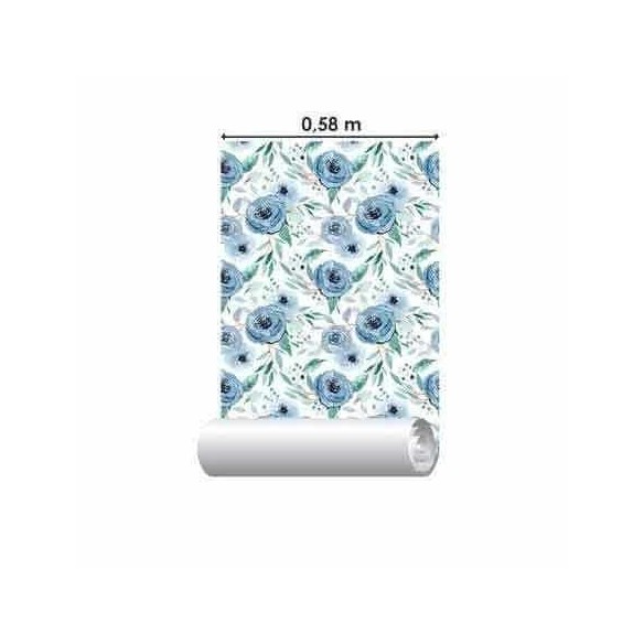 Papel de Parede Adesivo Flores Rosas N759