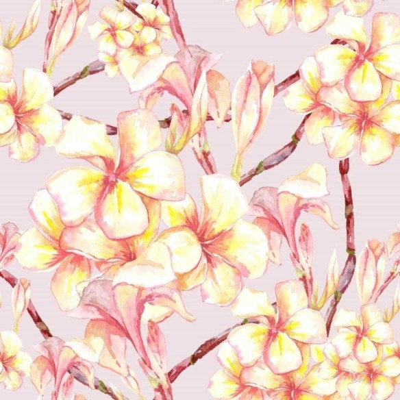Papel de Parede Adesivo Flores tropicais N03137