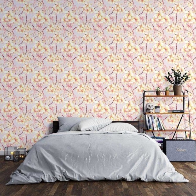 Papel de Parede Adesivo Flores tropicais N03137