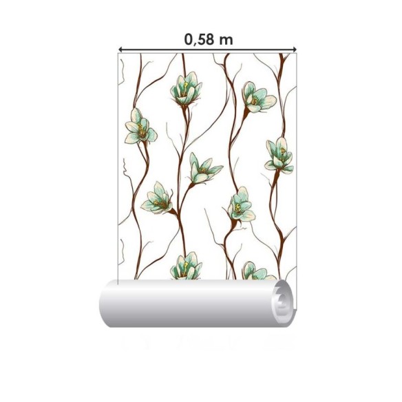 Papel de Parede Adesivo Flores verticais N08204