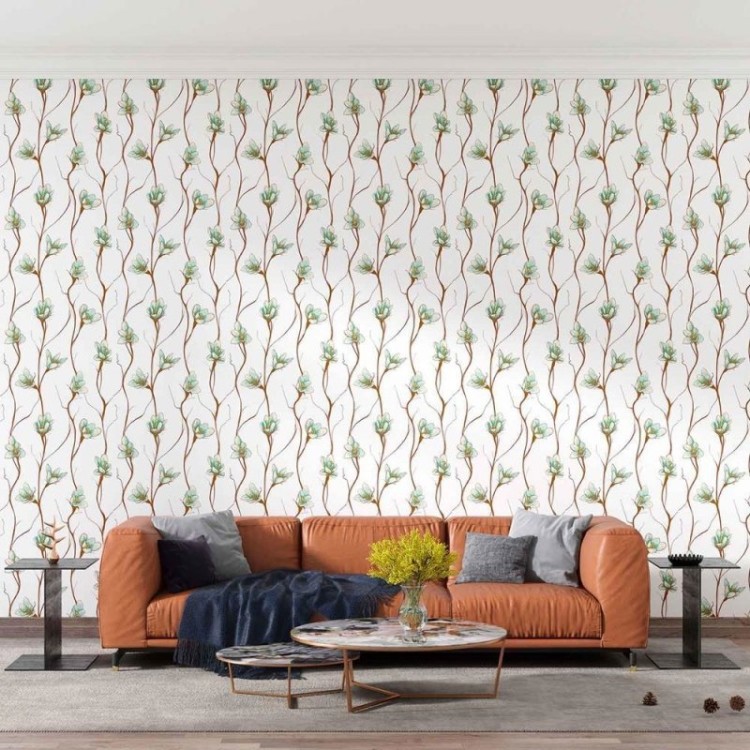 Papel de Parede Adesivo Flores verticais N08204