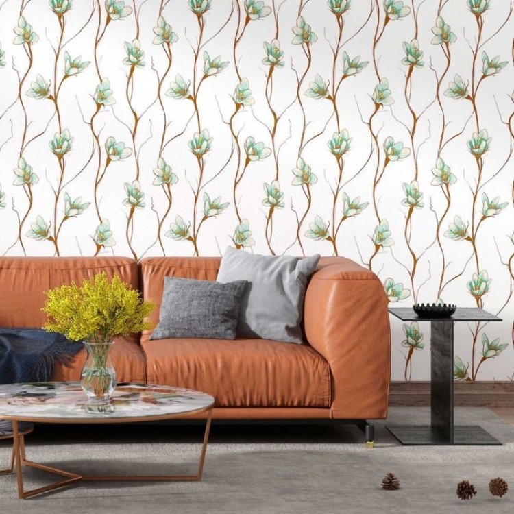 Papel de Parede Adesivo Flores verticais N08204