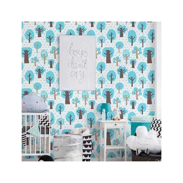 Papel de Parede Adesivo Floresta Infantil N13256