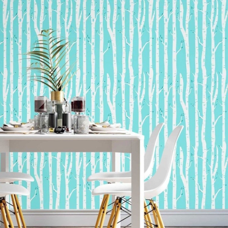 Papel de Parede Adesivo Floresta Inverno N014165