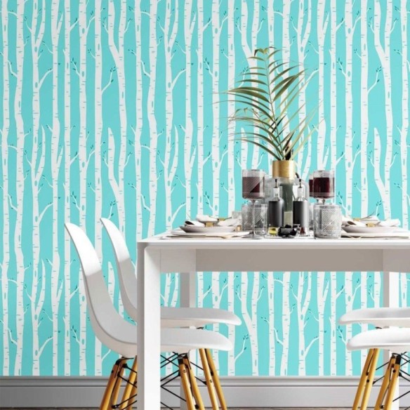 Papel de Parede Adesivo Floresta Inverno N014165