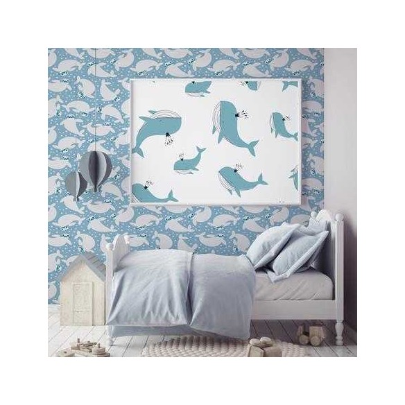 Papel de Parede Adesivo Foca Azul 1404