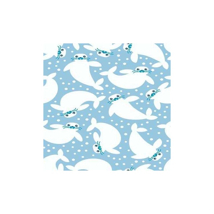 Papel de Parede Adesivo Foca Azul 1404