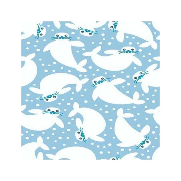 Papel de Parede Adesivo Foca Azul 1404