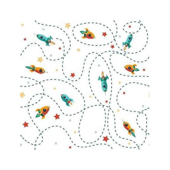 Papel de Parede Adesivo Foguete Estrela 16082746