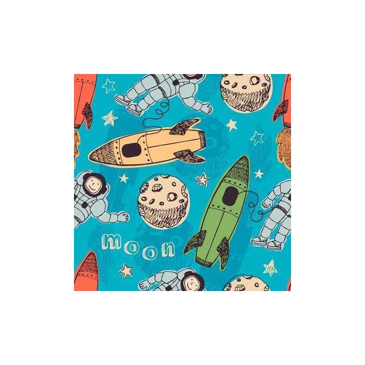 Papel de Parede Adesivo Foguete Infantil 8464297