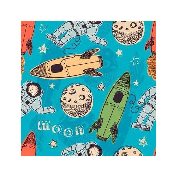 Papel de Parede Adesivo Foguete Infantil 8464297