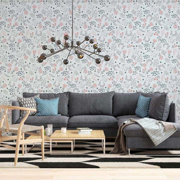 Papel de Parede Adesivo Folha Floral N02099
