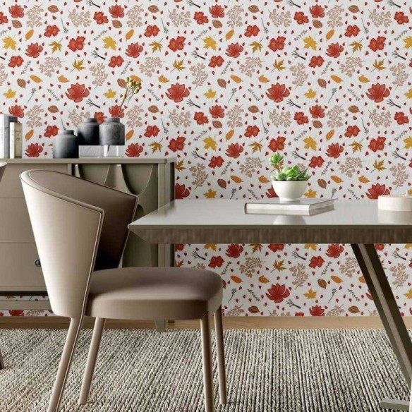 Papel de Parede Adesivo Folha Floral N02102