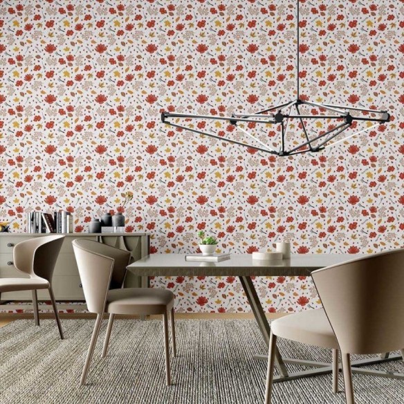 Papel de Parede Adesivo Folha Floral N02102