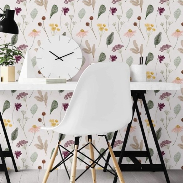 Papel de Parede Adesivo Folha Floral N02140