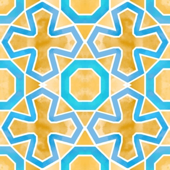 Papel de Parede Adesivo Abstrato Amarelo N09093