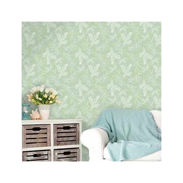 Papel de Parede Adesivo Folha Verde 131323