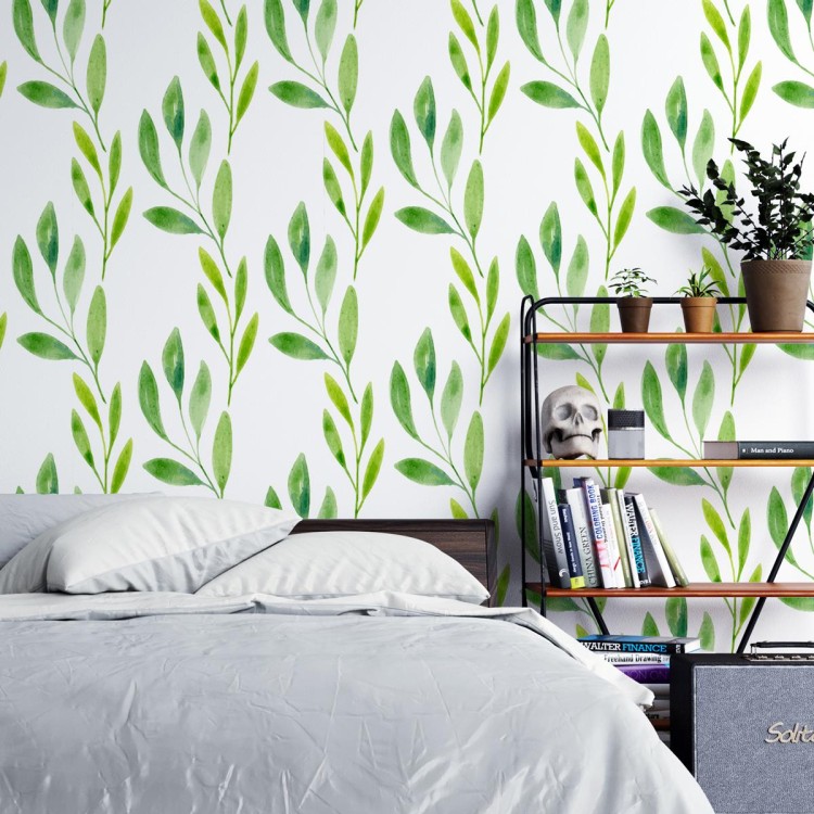 Papel de Parede Adesivo Folhagem Tropical...
