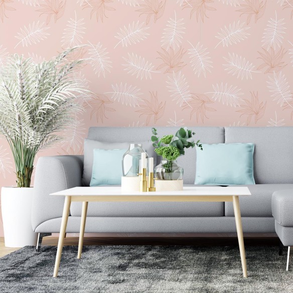 Papel de Parede Adesivo Folhagem Tropical N04228