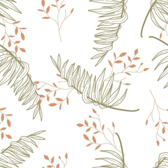 Papel de Parede Adesivo Folhagem Tropical N04229