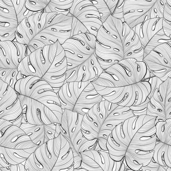 Papel de Parede Adesivo Folhagem Tropical N06117