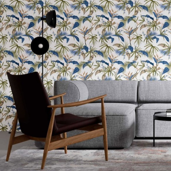 Papel de Parede Adesivo Folhagem Tropical N09096