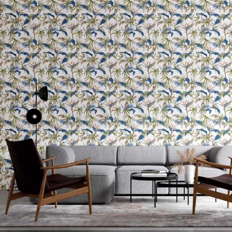 Papel de Parede Adesivo Folhagem Tropical N09096