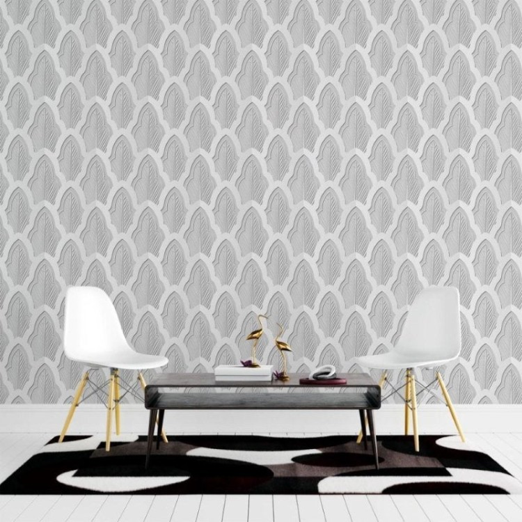 Papel de Parede Adesivo Folhas 3D N015120