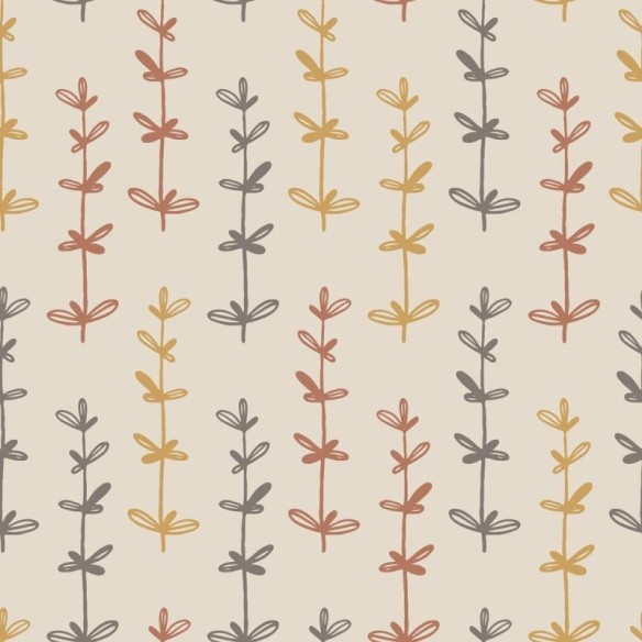 Papel de Parede Adesivo Folhas Abstratas Minimalistas N09036