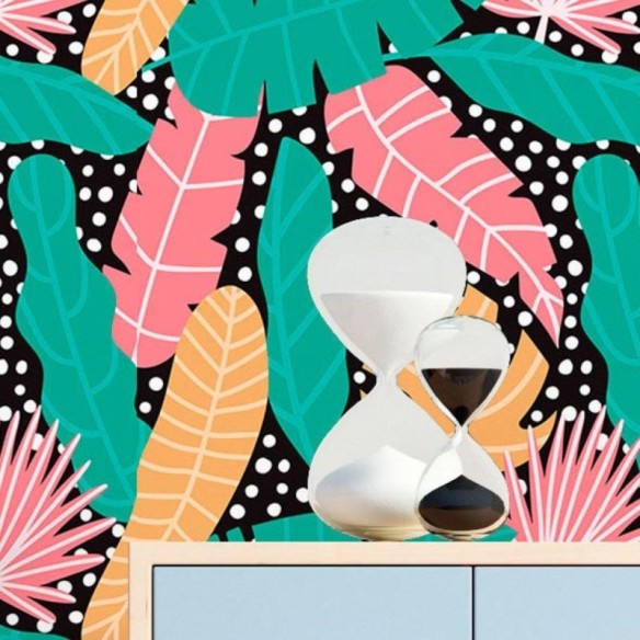 Papel de Parede Adesivo Folhas Abstratas N016037