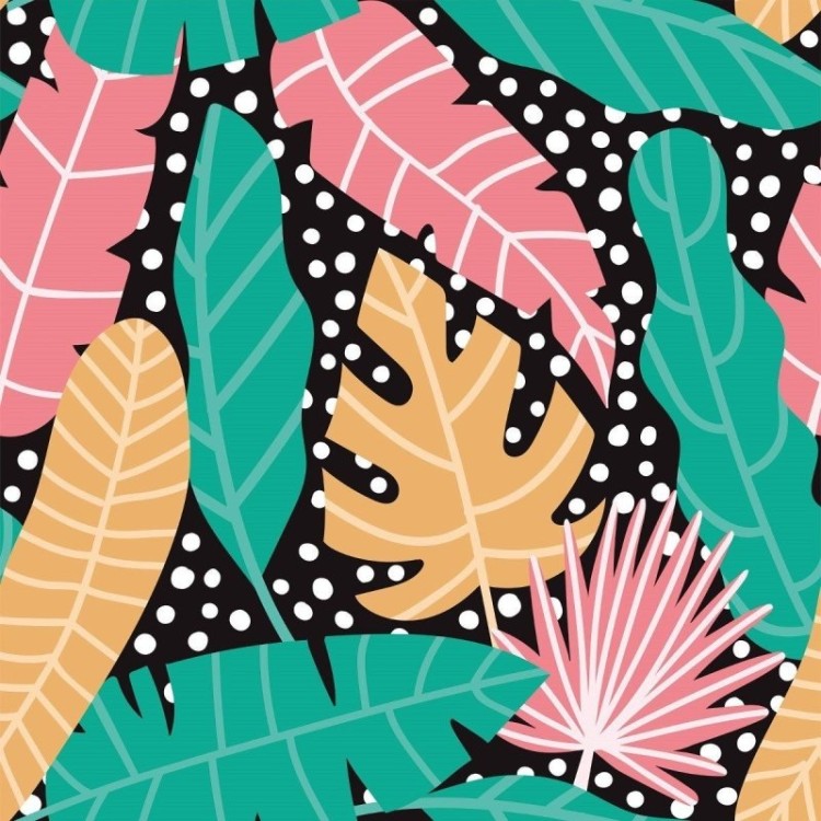 Papel de Parede Adesivo Folhas Abstratas N016037