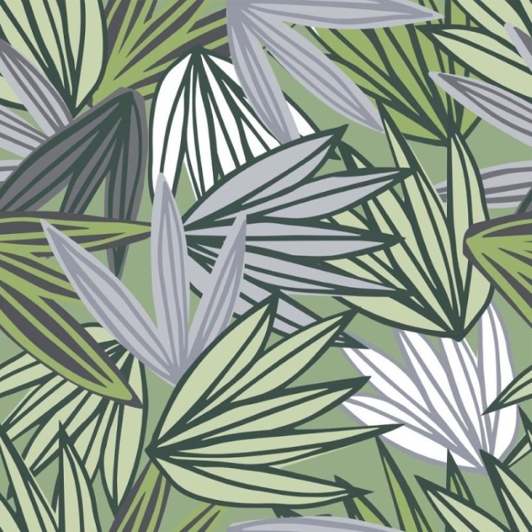 Papel de Parede Adesivo Folhas Abstrato N013236