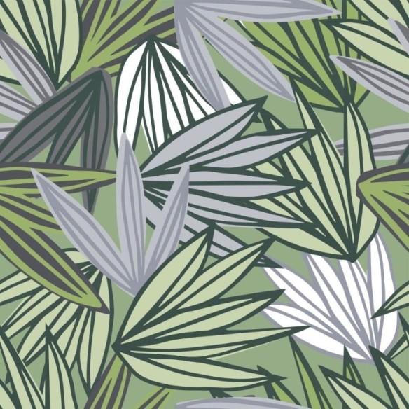 Papel de Parede Adesivo Folhas Abstrato N013236