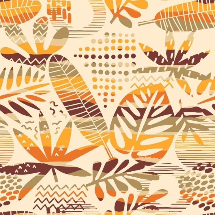 Papel de Parede Adesivo Folhas Abstrato N014017
