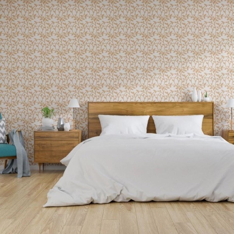 Papel de Parede Adesivo Folhas Arabescos N013050