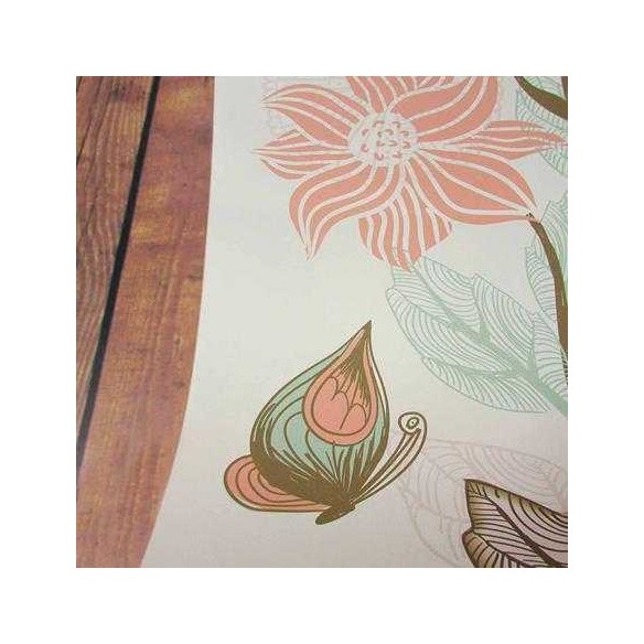 Papel de Parede Adesivo Folhas Bege 817166323