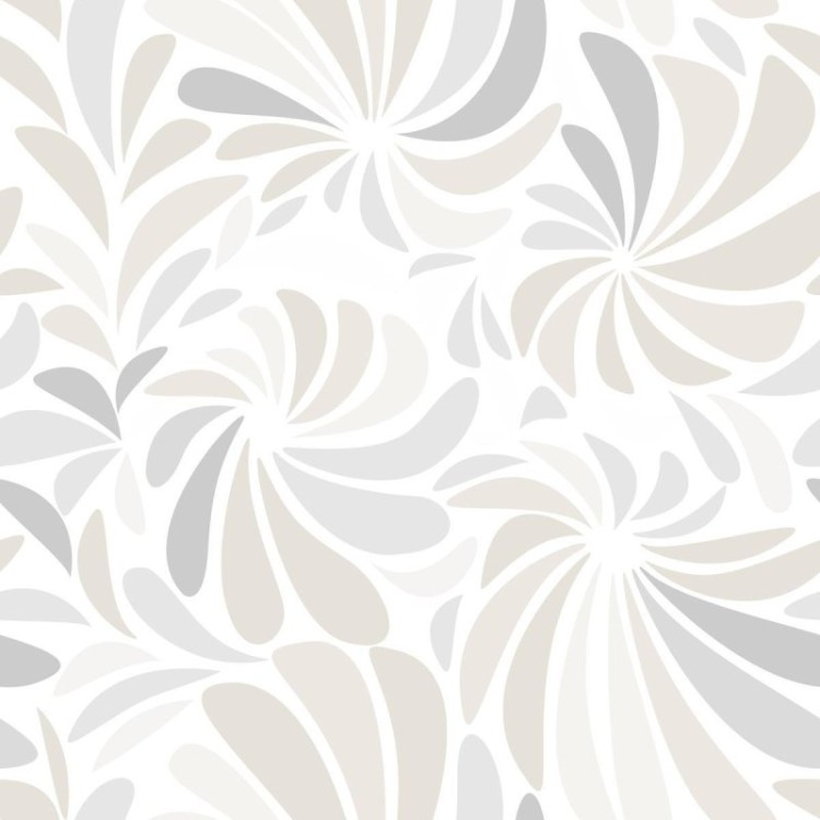 Papel de Parede Adesivo Folhas Bege Abstrato...