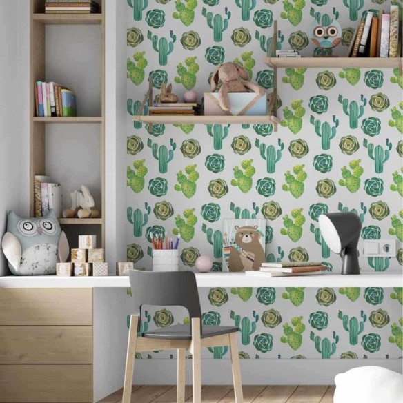 Papel de Parede Adesivo Folhas Caquito Naturaza Jovem 64685