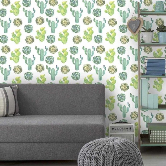 Papel de Parede Adesivo Folhas Caquito Naturaza Jovem 64685