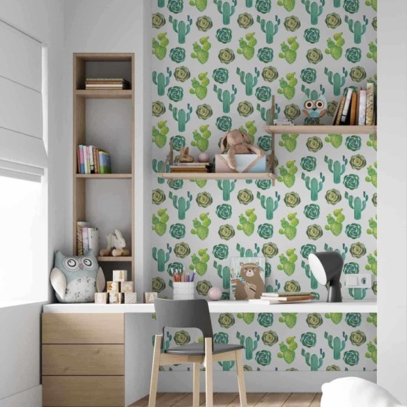Papel de Parede Adesivo Folhas Caquito Naturaza Jovem 64685
