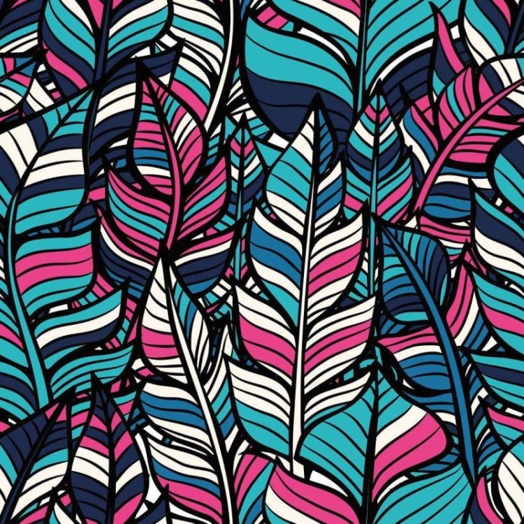 Papel de Parede Adesivo Folhas Colors N019011