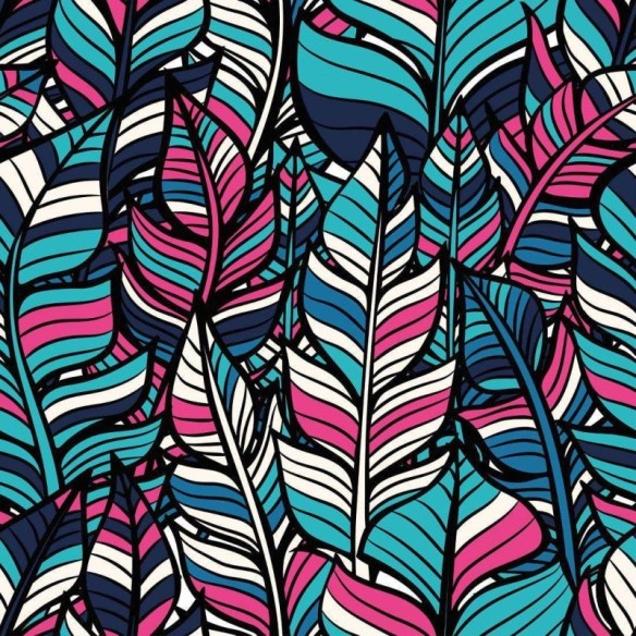 Papel de Parede Adesivo Folhas Colors N019011
