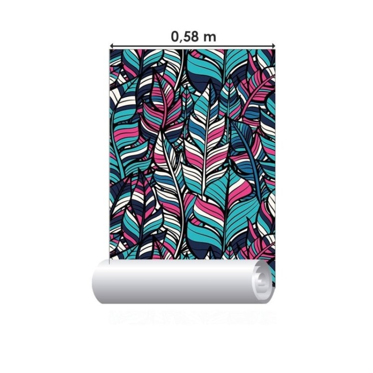 Papel de Parede Adesivo Folhas Colors N019011