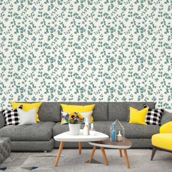 Papel de Parede Adesivo Folhas Delicadas N017043