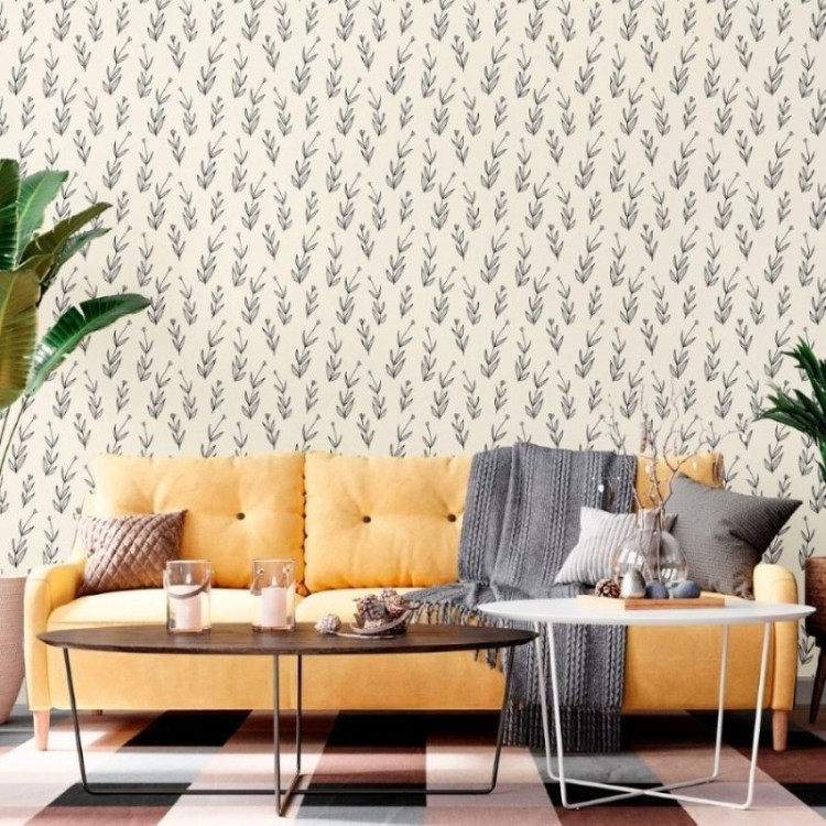 Papel de Parede Adesivo Folhas e Flores N012097
