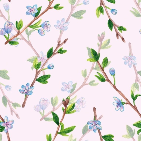 Papel de Parede Adesivo Folhas e Flores N015053