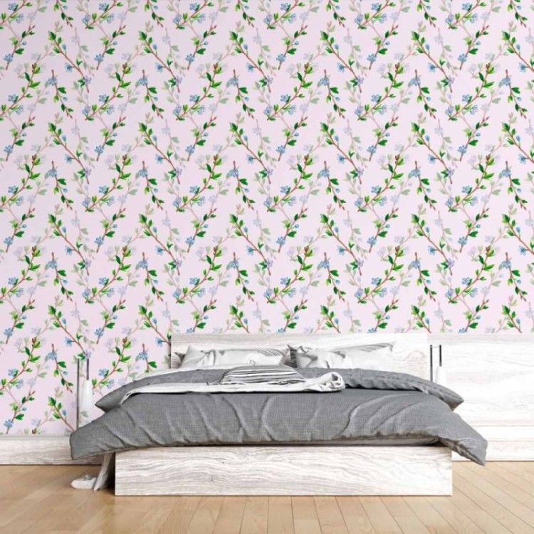 Papel de Parede Adesivo Folhas e Flores N015053