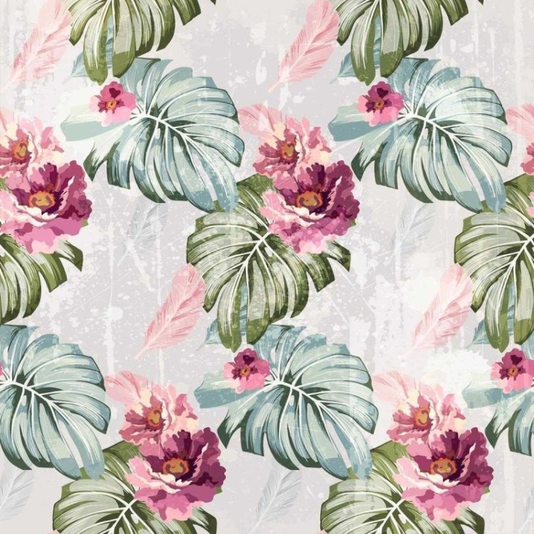 Papel de Parede Adesivo Folhas e Flores N03136