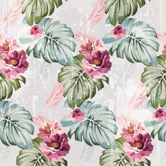 Papel de Parede Adesivo Folhas e Flores N03136